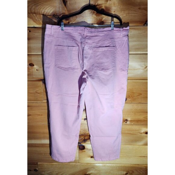 Gloria VanderBilt Pink Mauve Blush Jeans Size 24W Heritage Fit Tapered - Picture 8 of 8